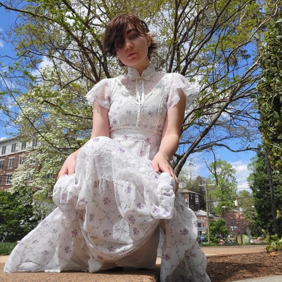 handmade vintage 70s summer dress - Picture 2 of 11